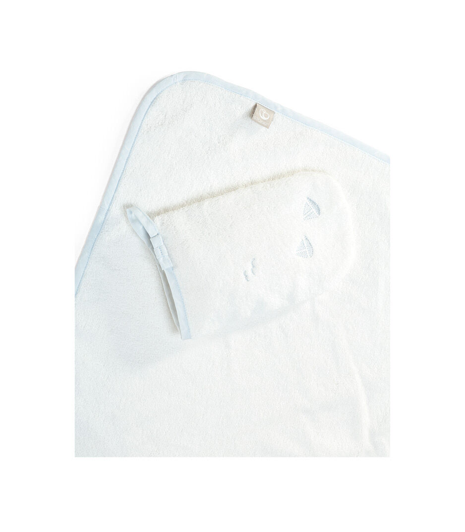 Stokke® Hooded Towel Blue Sea. galery image 2